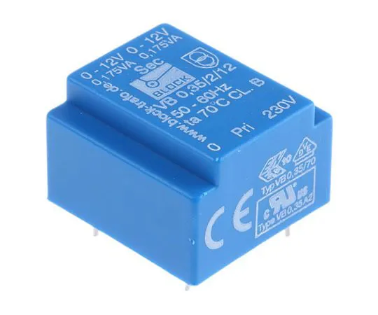 63-7484-37　12V ac 2 Output Through Hole PCB Transformer, 0.35VA　VB 0.35/2/12