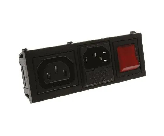 63-7486-32　Bulgin C13, C14 Snap-In IEC Plug Plug to Socket, 10A, 250 V ac　BZH11/Z0000/11