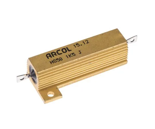 63-7449-75　Arcol HS50 Series Aluminium Ho***d Axial Wire Wound Panel Mount Resistor, 1.5kΩ ±5% 50W　HS50 1K5 J