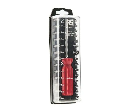 63-7426-72　RS Pro Hexagon, Phillips, Pozidriv, Slotted, Torx Interchangeable Screwdriver Slotted: 3; 4; 5; 6; 7 mm; Pozidriv: PZ0;　213-0923