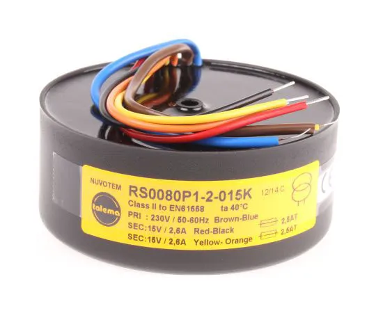 63-7432-90　2 Output Toroidal Transformer, 80VA, 2 x 15V ac　0080P1-2-015K