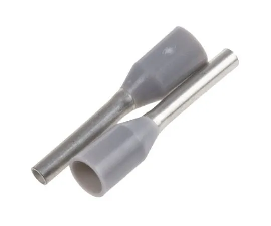 63-7532-75　Weidmuller Insulated Crimp Bootlace Ferrule, 8mm Pin Length, 1.2mm Pin Diameter, 0.75mm² Wire Size, Grey　9019040000