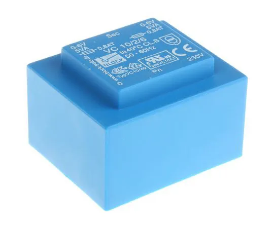 63-7500-49　6V ac 2 Output Through Hole PCB Transformer, 10VA　VC 10/2/6