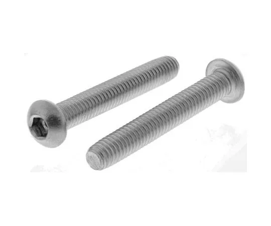 63-7481-90　RS PRO M6 x 40mm Hex Socket Button Screw Plain Stainless Steel　304-4722
