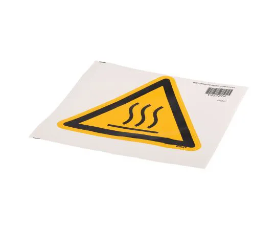 63-7482-50　Brady 250247 1 x Hot Surface Hazard Label, Black/Yellow Self-Adhesive PET　250247