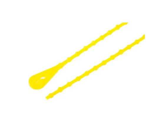 63-7489-27　Richco, BT Series Yellow Polypropylene Releasable Cable Tie, 273.1mm x 2.4 mm　BT-10-10-YL