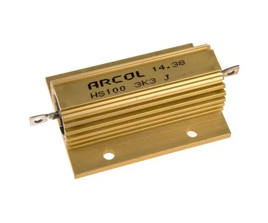 63-7449-85　Arcol HS100 Series Aluminium Ho***d Axial Wire Wound Panel Mount Resistor, 3.3kΩ ±5% 100W　HS100 3K3 J