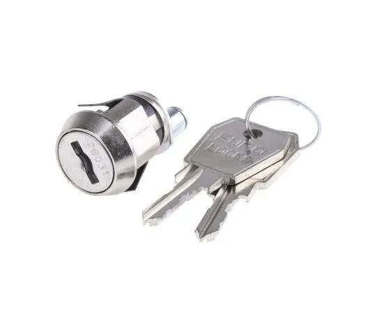 63-7489-85　Euro-Locks a Lowe & Fletcher group ******* Panel to Tongue Depth 20mm Zamak Nickel Plated Camlock, Key to unlock　4260-53-7