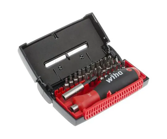 63-7495-55　Wiha Tools Driver Bit Set 27 pieces, Torx: T8H; T10H; T15H; T20H; T25H; T27H; T30H; T40H; Torq-Set: 6; 8; 10; Tri-Wing:　9393
