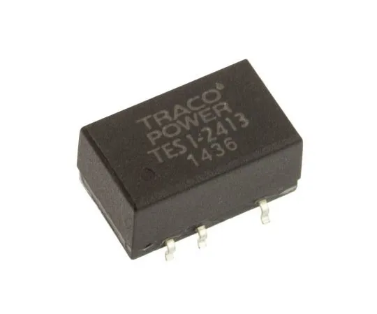 63-7357-70　TRACOPOWER TES 1 1W Isolated DC-DC Converter Surface Mount, Voltage in 21.6 → 26.4 V dc, Voltage out 15V dc　TES 1-2413