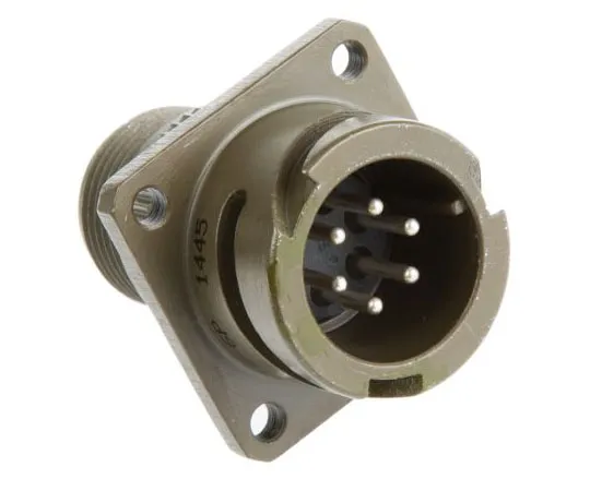 63-7545-56　Amphenol 97B Series, 6 Way Wall Mount MIL Spec Circular Connector Receptacle, Pin Contacts,Shell Size 14S, Bayonet　97B-3100A14S-6P