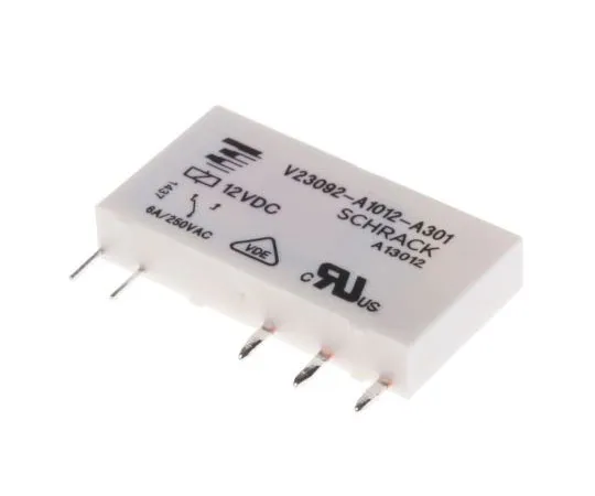 63-7437-64　TE Connectivity SPDT Non-Latching Relay PCB Mount, 12V dc Coil, 6A　V23092A1012A301