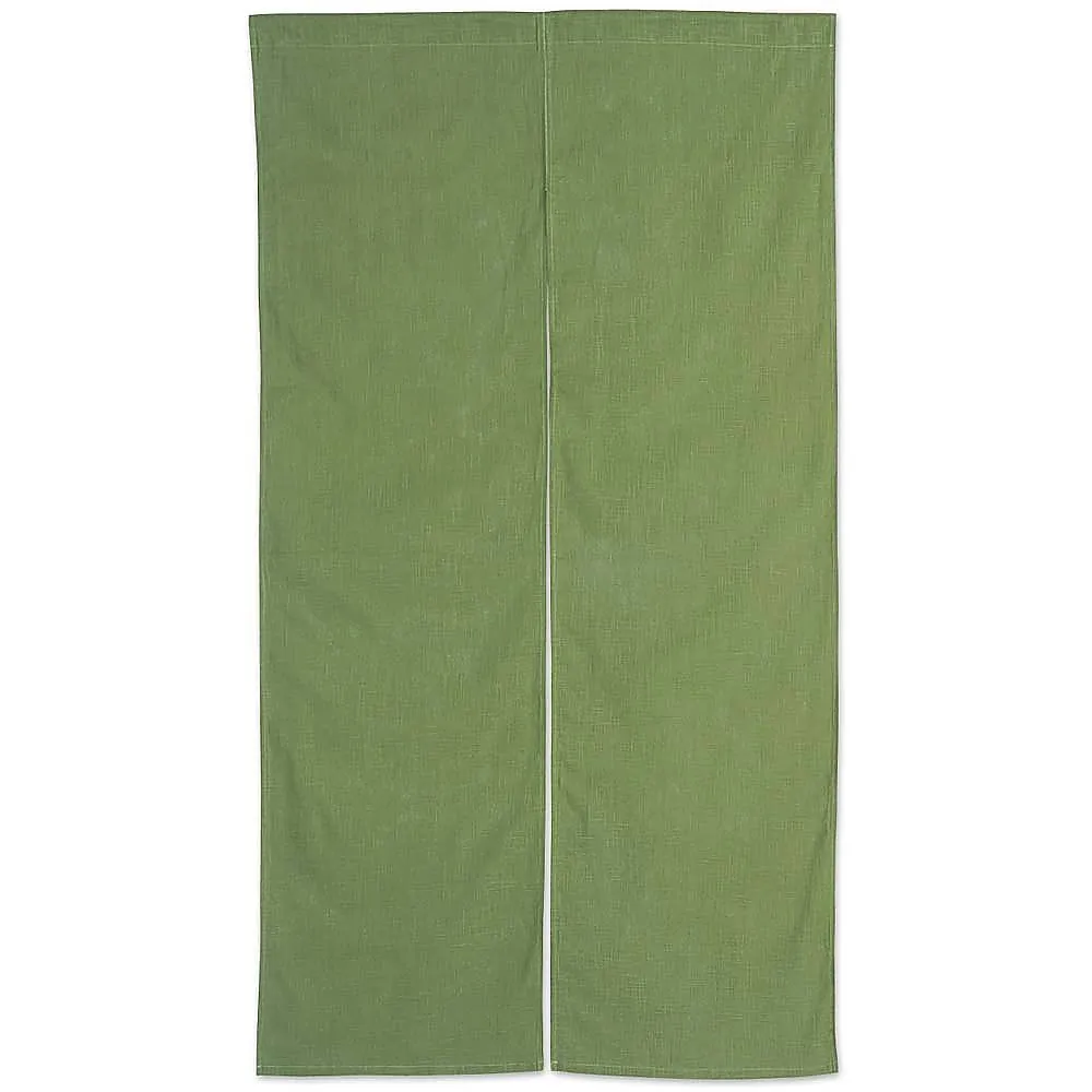 62-6318-96　Half Noren Cotton Linen Plain Green　001-08