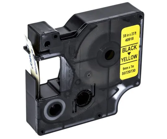 63-7421-10　Dymo Black on Yellow Label Printer Tape, 9 mm Width, 7 m Length　S0720730