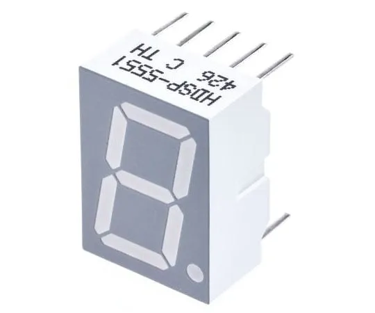63-7361-95　HDSP-5551 Broadcom 7-Segment LED Display, CA Red 1.48 mcd RH DP 14.2mm　HDSP-5551