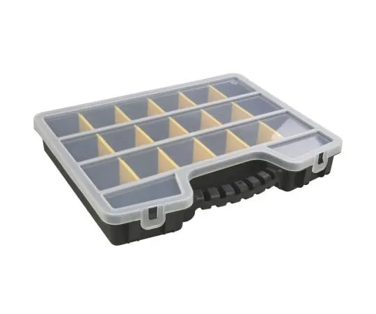 63-7541-89　RS PRO 17 Cell Black, Transparent PP, Adjustable Compartment Box, 60mm x 395mm x 305mm　TO16BLACK