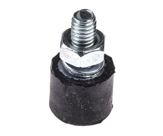 63-7453-60　FIBET Cylindrical M4 Zinc Plated Steel Anti Vibration Feet 1008VE10-45 5.8kg Compression Load ,10mm dia. Natural Rubber　1008VE10-45
