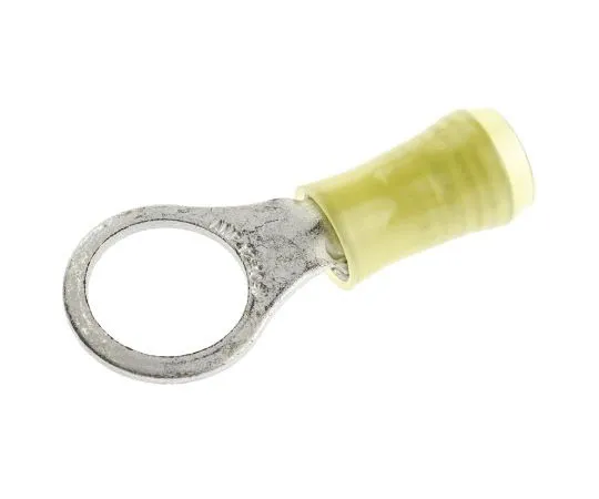 63-7383-73　TE Connectivity PIDG Series Insulated Crimp Ring Terminal, M10 Stud Size, 2.6mm² to 6.6mm² Wire Size, Yellow　130207