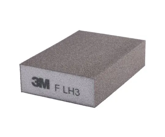 63-7431-55　3M Aluminium Oxide Extra Fine Sanding Block 320 → 400 Grit, 100mm x 68mm x 26mm　3801