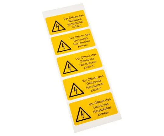 63-7468-95　Idento ESSW17052 5 x Label (German), Yellow Self-Adhesive PVC　ESSW17052
