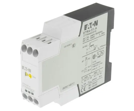 63-7434-37　Eaton Star Delta Switching Single Timer Relay, Screw, 3 → 60 s, SPNO, 2 Contacts, DPDT, 24 → 240 V ac/dc　031884 & ETR4-51-A