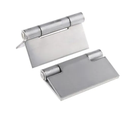 63-7460-89　Pinet Raw Stainless Steel Square Hinge with a Riveted Pin, 60mm x 60mm x 2mm　52-1-3695