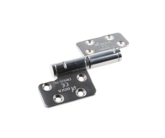 63-7496-98　ROCA Brushed Stainless Steel Hinge with a Lift-off Pin Left-Handed Screw, 123mm x 84mm x 3mm　92 80 86