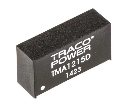 63-7415-72　TRACOPOWER TMA 1W Isolated DC-DC Converter Through Hole, Voltage in 10.8 → 13.2 V dc, Voltage out ±15V dc　TMA 1215D
