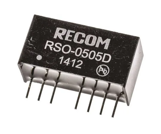 63-7356-65　Recom RSO 1W Isolated DC-DC Converter Through Hole, Voltage in 4.5 → 9 V dc, Voltage out ±5V dc　RSO-0505D