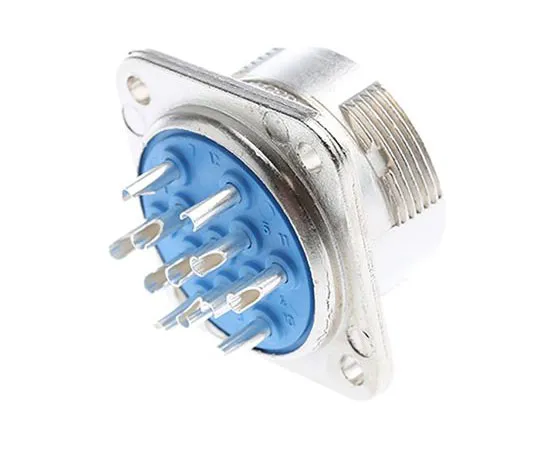 63-7483-51　Jaeger 12 Way Panel Mount MIL Spec Circular Connector Receptacle, Pin Contacts, MIL-DTL-5015　5360 120 06