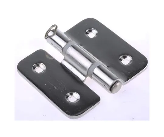 63-7501-75　RS PRO Electro Polished Stainless Steel Hinge with a Removable Pin Screw, 82mm x 92mm x 3mm　348-7270