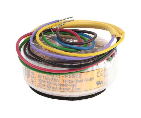 63-7461-96　2 Output Toroidal Transformer, 7VA, 2 x 22V ac　60035