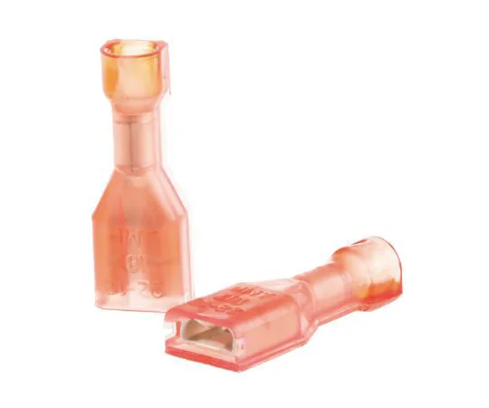63-7445-76　TE Connectivity Ultra-Fast Plus .187 Series Red Insulated Crimp Receptacle, 4.75 x 0.81mm, 0.3mm² to 0.8mm², 22AWG to　2-520411-2