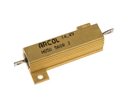 63-7449-74　Arcol HS50 Series Aluminium Ho***d Axial Wire Wound Panel Mount Resistor, 560Ω ±5% 50W　HS50 560R J