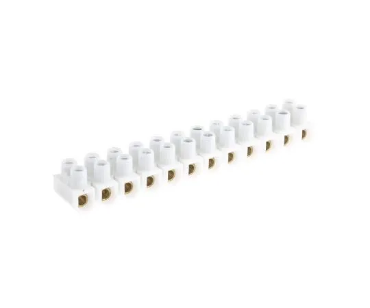63-7463-01　Legrand 0 342 27 Terminal Strip, Straight, 12way, 2 Row, 76A, 400 V, length 156.8mm, White　0 342 27