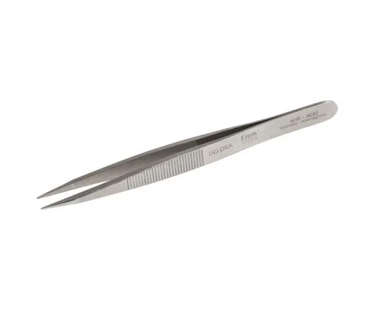 63-7535-70　Erem by Weller 120 mm, Anti-Magnetic Stainless Steel, Straight; Pointed; Inside Serrated, Anti-Acid Tweezers　OODSA