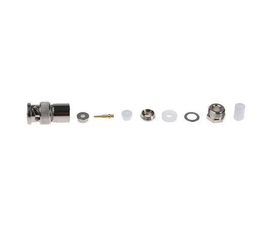 63-7416-58　Telegartner Straight 50Ω Cable Mount BNC Connector, Plug, Nickel, Clamp Termination, RG58 C/U　J01000B0608