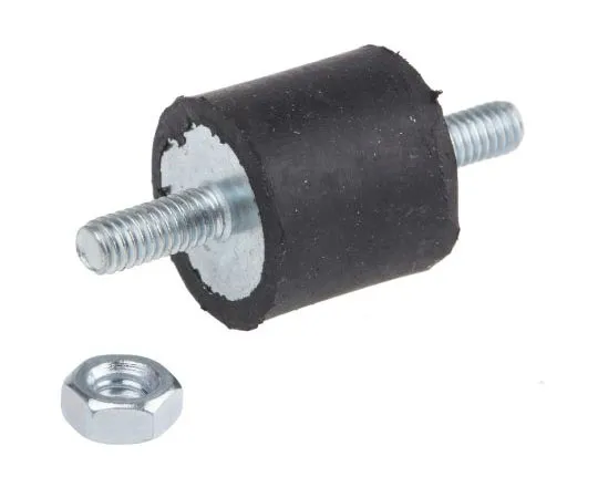 63-7477-82　FIBET 1615VV10-60 35mm Shock Mount M4 16mm Diameter 24.6kg Compression Load 3mm, Male to Male Natural Rubber　1615VV10-60