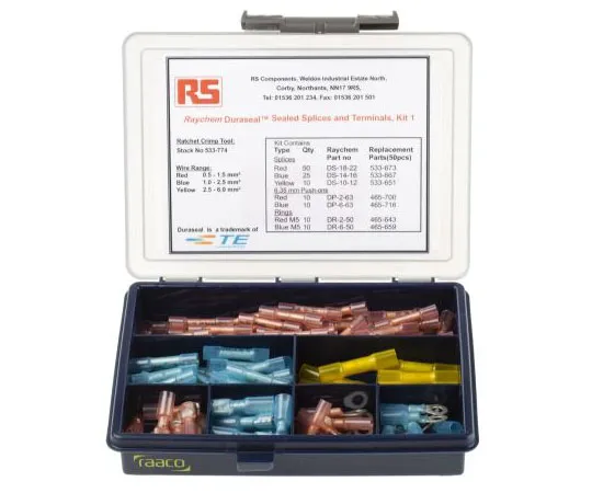 63-7529-66　TE Connectivity DuraSeal Service and Repair Heat Shrink Terminals and Splices Crimp terminal Kit　DS-MIXT-04-RSU