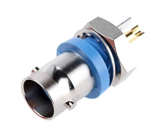 63-7416-73　Telegartner Straight 50Ω Panel Mount Bulkhead Fitting BNC Connector, jack, Nickel, Solder Termination　J01001B0043