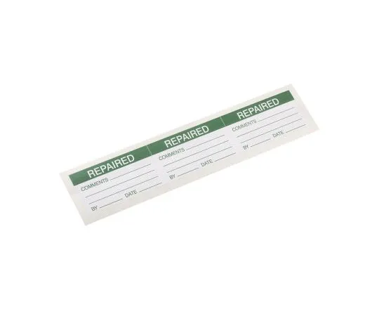 63-7547-83　RS PRO Adhesive Pre-Printed Adhesive Label-Reparied-. Quantity: 30　445-4057