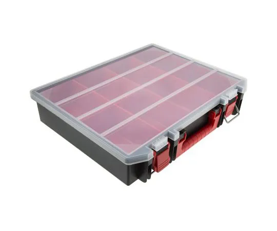 63-7366-74　RS Pro 8 Cell Black, Red Polypropylene Compartment Box, 77 (Inner) mm, 91 (External) mm x 396 (Inner) mm, 416　136-8904