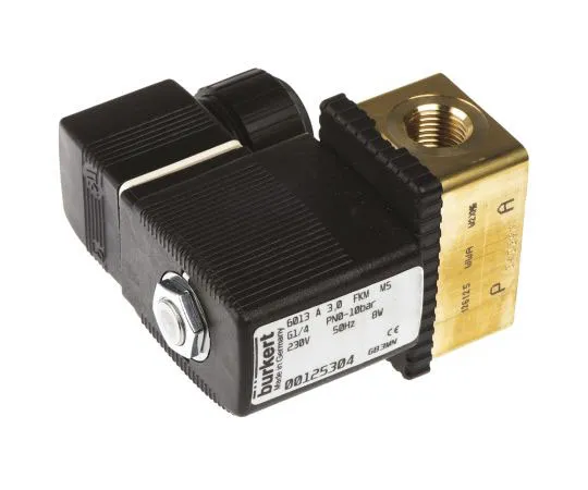 63-7482-84　Burkert Solenoid Valve 125304, 2 port , NC, 230 V ac, 1/4in　125304