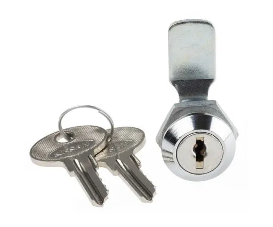 63-7374-55　RS PRO Panel to Tongue Depth 16mm Die-Cast Zinc Alloy Zinc Alloy Cabinet Lock, Key to unlock　146-1808