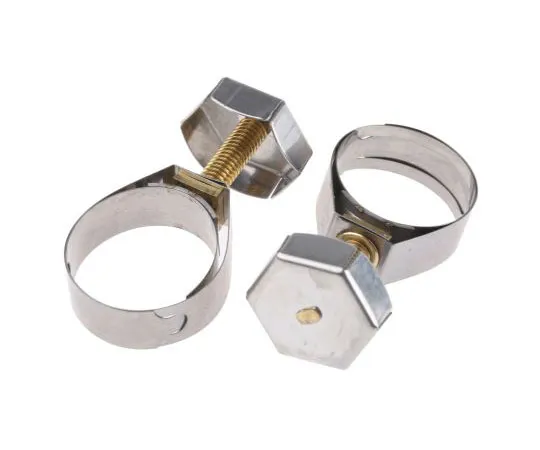 63-7469-22　Unex Brass (Bolt), Stainless Steel Thumb Hex Unex, 11mm Band Width, 21.8mm - 27mm Inside Diameter　9933