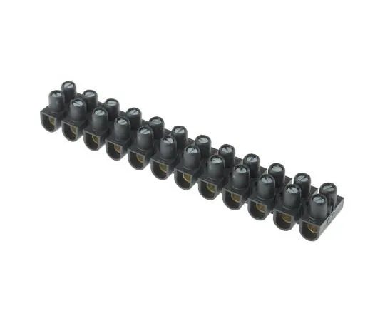 63-7462-94　Legrand 0 342 15 Terminal Strip, Straight, 12way, 2 Row, 57A, 400 V, length 135.1mm, Black　0 342 15