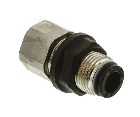 63-7491-85　Legris Pneumatic Bulkhead Threaded-to-Tube Adapter, Push In 6 mm, G 1/8 Female BSPPx6mm　3136 06 10