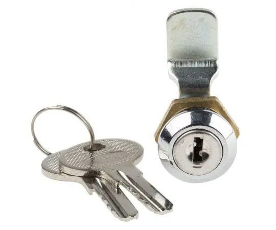 63-7374-50　RS PRO Panel to Tongue Depth 20mm Chrome Cabinet Lock, Key to unlock　146-1803