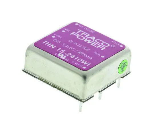 63-7358-07　TRACOPOWER THN 15WI 15W Isolated DC-DC Converter Through Hole, Voltage in 9 → 36 V dc, Voltage out 3.3V dc　THN 15-2410WI