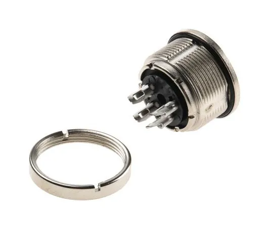 63-7455-83　Binder 723 Series Miniature Wall Mount Connector, 4 contacts Socket　09-0112-00-04